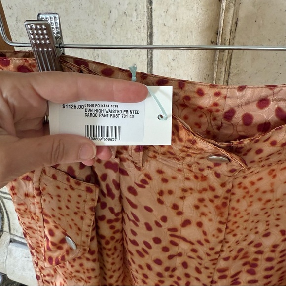 Dries Van Noten Animal Print Trousers in Orange and Red - Picture 3 of 7